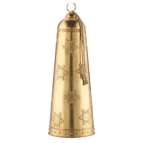 Kirklands Gold Bell with Snowflakes, 32.75-inch Kirklands Gold Bell with Snowflakes, 32.75-inch - Image 1