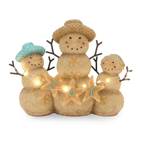 Kirklands LED Sand Snowman Family Joy Figurine Kirklands LED Sand Snowman Family Joy Figurine - Image 1