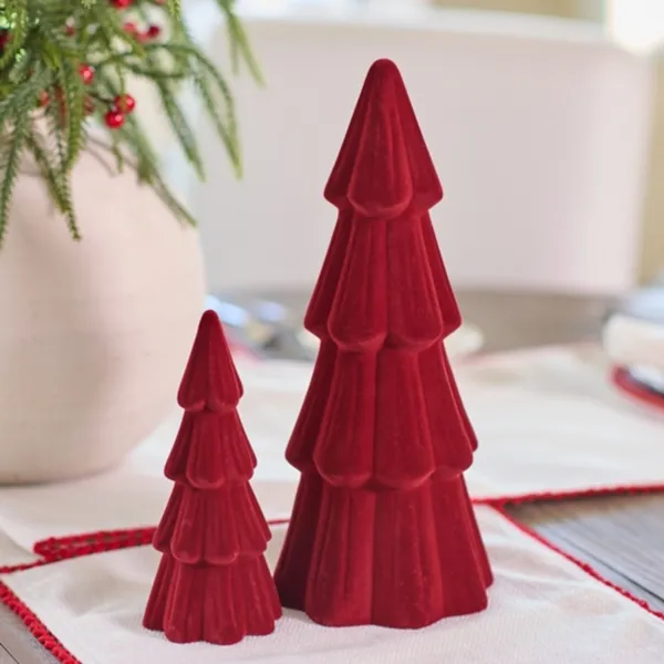Kirklands Merlot Velvet Christmas Tree, 14 in. Kirklands Merlot Velvet Christmas Tree, 14 in. - Image 1