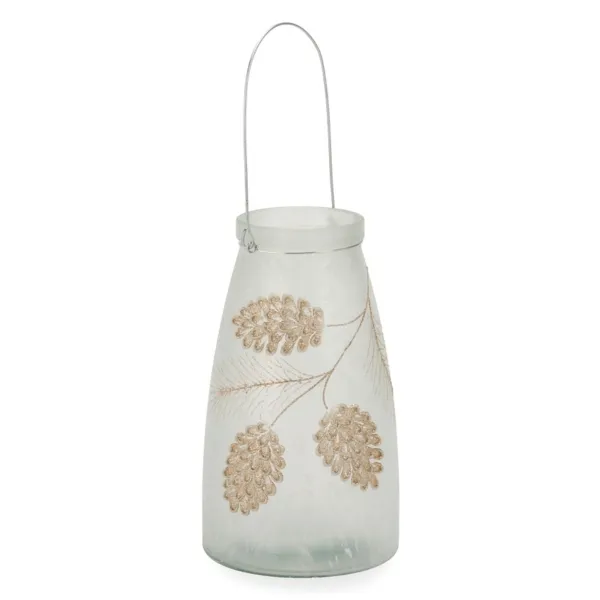 Kirklands Tabletop Lantern with Glitter, 15-inch Kirklands Tabletop Lantern with Glitter, 15-inch - Image 1