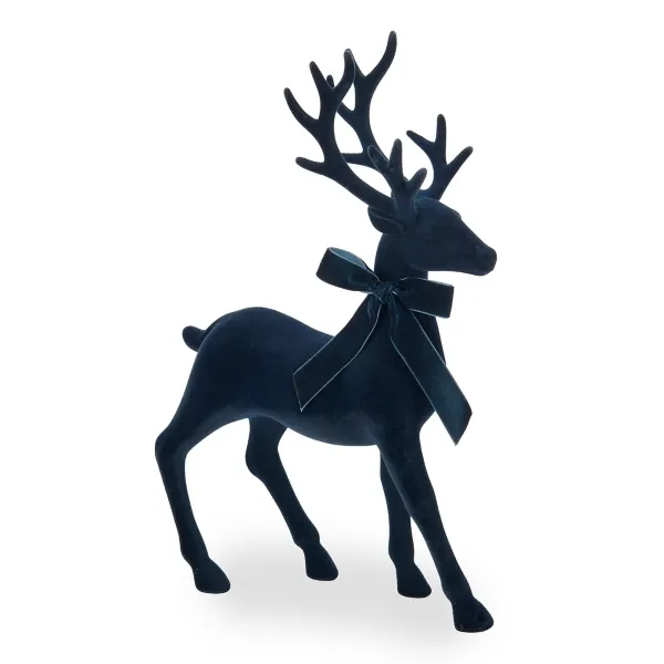 Kirklands Velvet Deer Figures, 12-inch Kirklands Velvet Deer Figures, 12-inch - Image 1