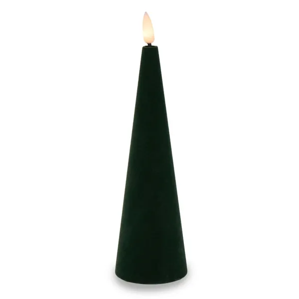 Kirklands LED Green Velvet Tree Candle, 7-inch Kirklands LED Green Velvet Tree Candle, 7-inch - Image 1