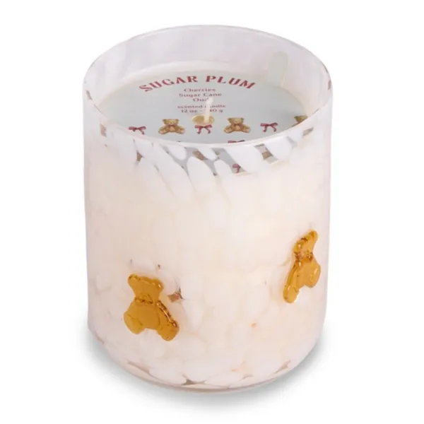 Kirklands Teddy Icon 12oz White Tortoise Candle Jar Kirklands Teddy Icon 12oz White Tortoise Candle Jar - Image 1