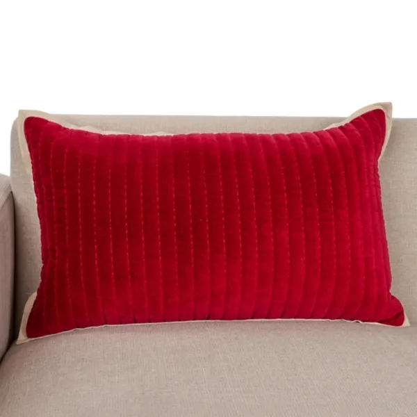 Kirklands Burgundy Quilted Velvet PIllow Kirklands Burgundy Quilted Velvet PIllow - Image 1