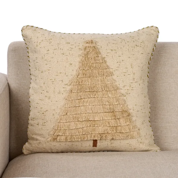 Kirklands Fringe Tinsel Tree Pillow Kirklands Fringe Tinsel Tree Pillow - Image 1