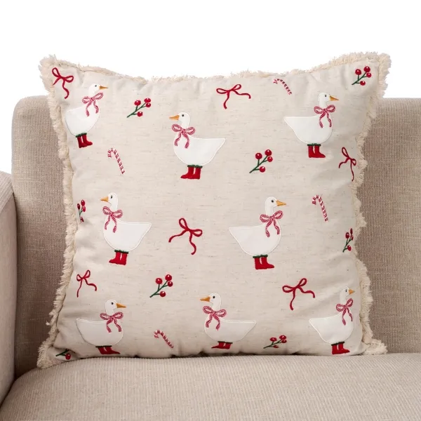 Kirklands Goose In Boots Pillow Kirklands Goose In Boots Pillow - Image 1
