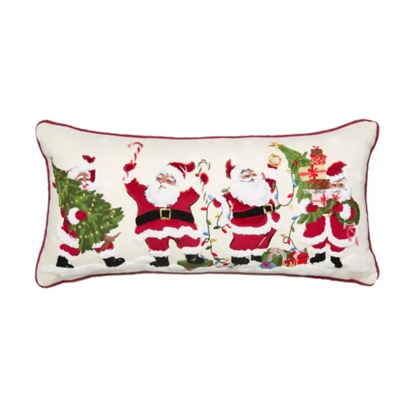 Kirklands Happy Jolly Santa Pillow Kirklands Happy Jolly Santa Pillow - Image 1