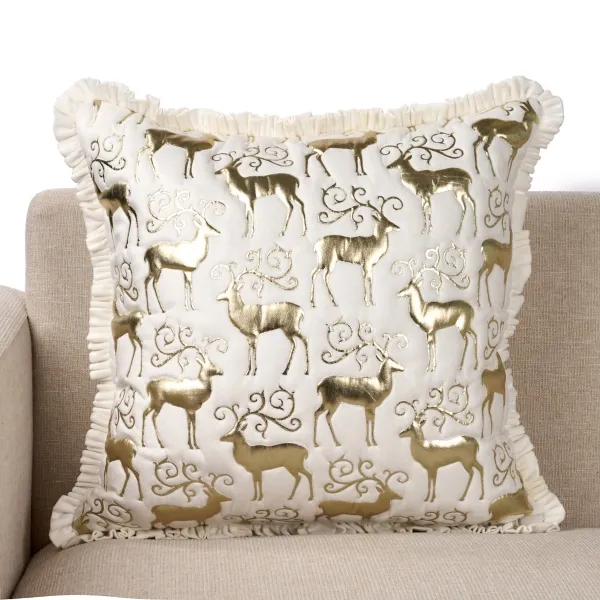 Kirklands Metallic Deer Pillow Kirklands Metallic Deer Pillow - Image 1