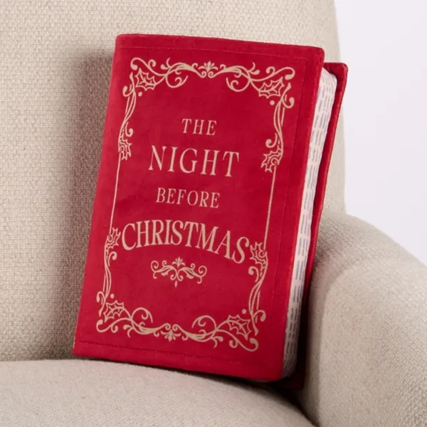 Kirklands Night Before Christmas Book Shaped Pillow Kirklands Night Before Christmas Book Shaped Pillow - Image 1