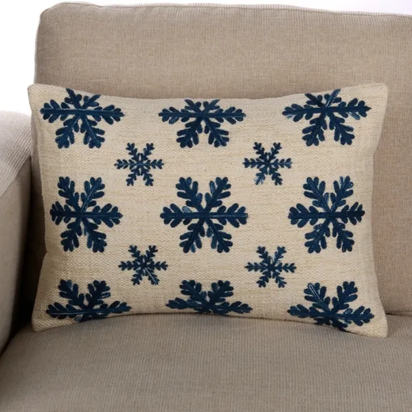 Kirklands Snowflakes Pillow Kirklands Snowflakes Pillow - Image 1