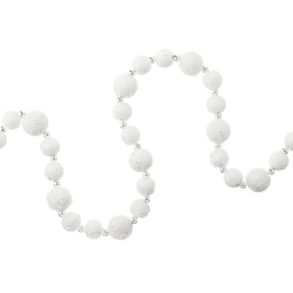 Kirklands White Tinsel Ball Garland Kirklands White Tinsel Ball Garland - Image 1