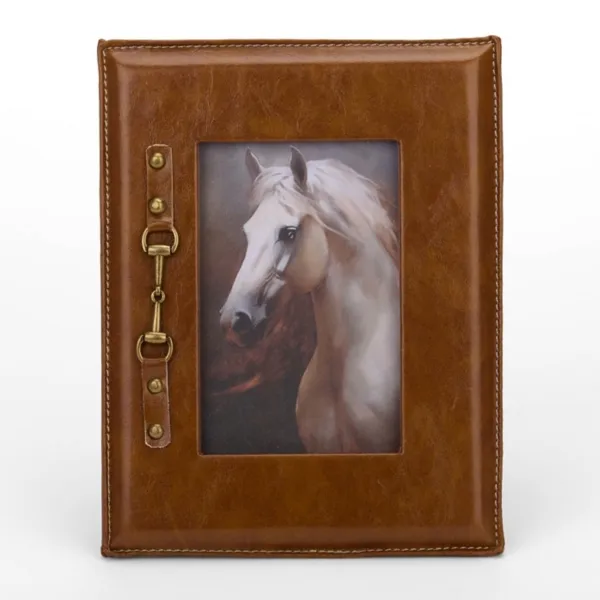 Kirklands Brown Faux Leather Buckle Picture Frame, 4x6 Kirklands Brown Faux Leather Buckle Picture Frame, 4x6 - Image 1