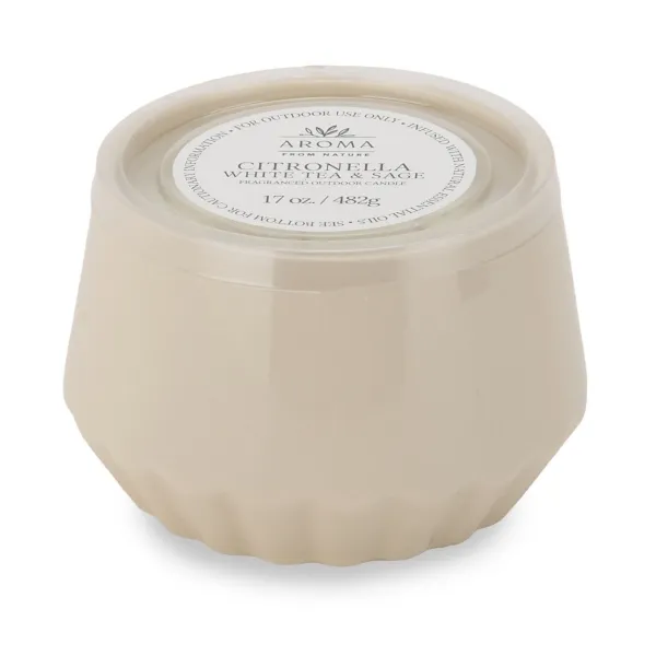 Kirklands Citronella White Tea & Sage Outdoor Jar Candle Kirklands Citronella White Tea & Sage Outdoor Jar Candle - Image 1