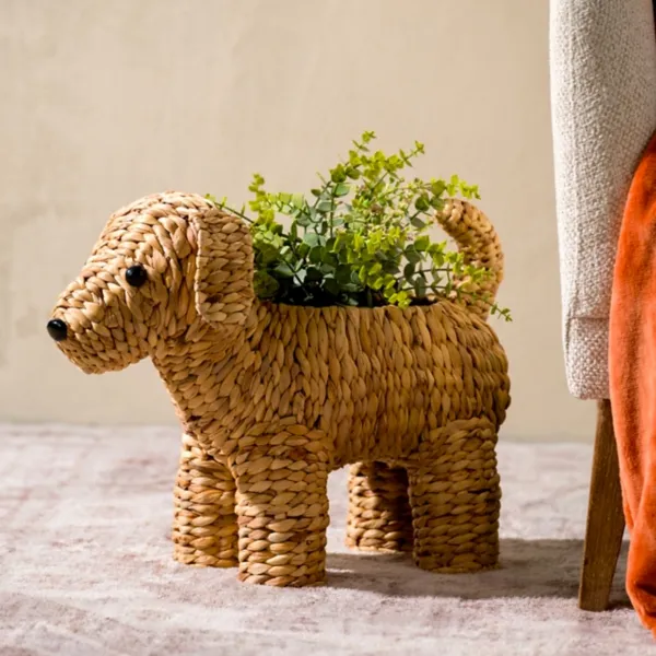 Kirklands Doodle Woven Hyacinth Basket Kirklands Doodle Woven Hyacinth Basket - Image 1