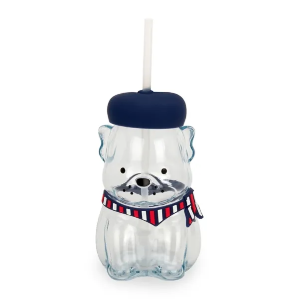 Kirklands Frenchie Shaped Glass Tumbler Kirklands Frenchie Shaped Glass Tumbler - Image 1