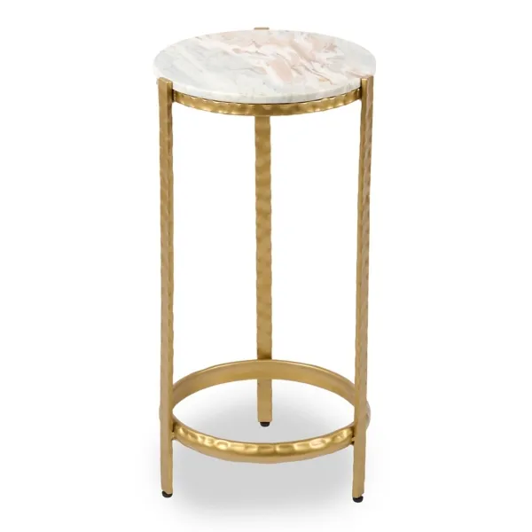 Kirklands Gold Metal Round Stella Cocktail Table Kirklands Gold Metal Round Stella Cocktail Table - Image 1