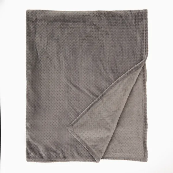 Kirklands Gray Dreamy Plush Throw Kirklands Gray Dreamy Plush Throw - Image 1