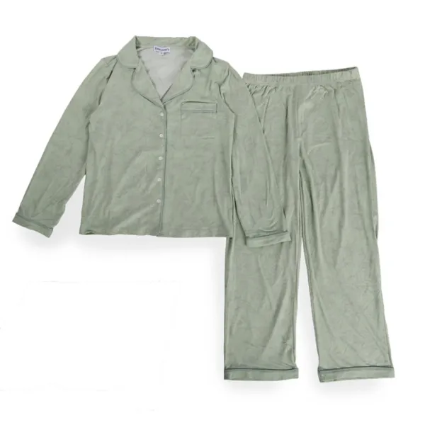 Kirklands Green Floral Long Sleeve Pajamas XL Kirklands Green Floral Long Sleeve Pajamas XL - Image 1