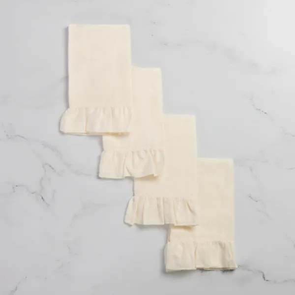 Kirklands Ivory Ruffle Napkins, Set of 4 Kirklands Ivory Ruffle Napkins, Set of 4 - Image 1
