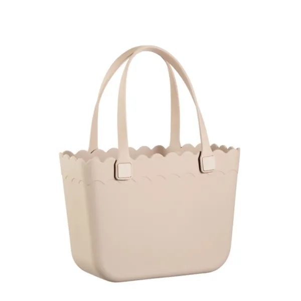 Kirklands Ivory Scalloped Carry-All Basket Tote Kirklands Ivory Scalloped Carry-All Basket Tote - Image 1