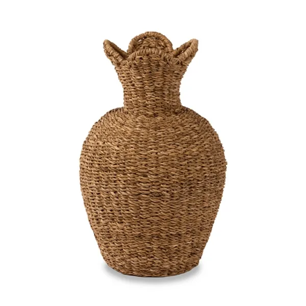 Kirklands Seagrass Scalloped Edge Floor Vase, 18 in. Kirklands Seagrass Scalloped Edge Floor Vase, 18 in. - Image 1