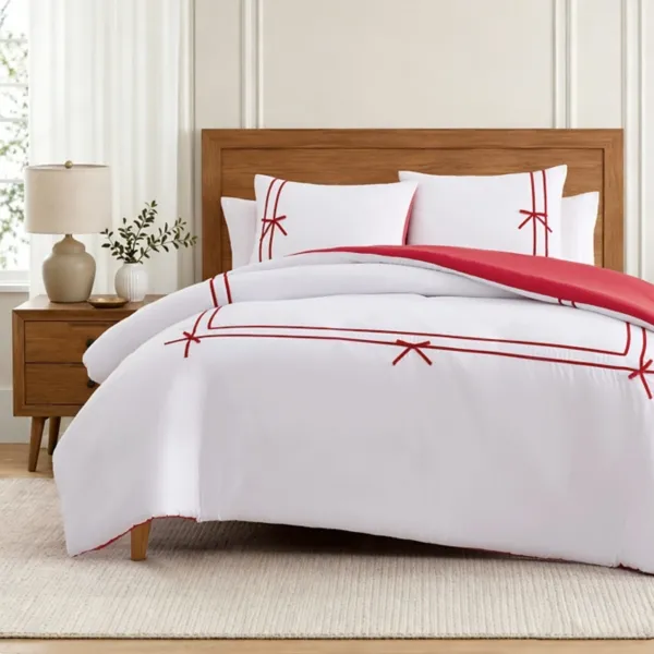 Kirklands Burgundy Bow Comforter Set King Kirklands Burgundy Bow Comforter Set King - Image 1