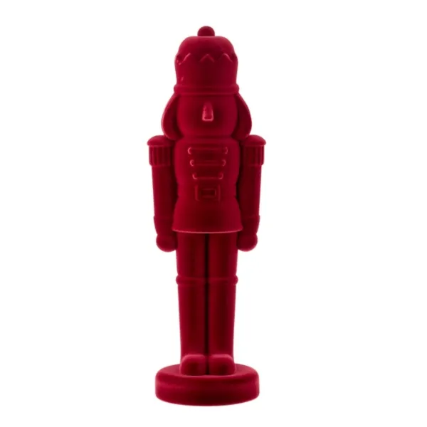 Kirklands Burgundy Flocked Nutcracker Kirklands Burgundy Flocked Nutcracker - Image 1