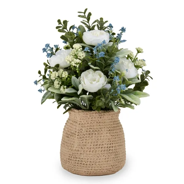 Kirklands Blue Ranunculus Wildflower Arrangement, 13 in. Kirklands Blue Ranunculus Wildflower Arrangement, 13 in. - Image 1