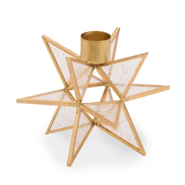 Kirklands Gold Starburst Taper Candle Holder, 3.8 in. Kirklands Gold Starburst Taper Candle Holder, 3.8 in. - Image 1