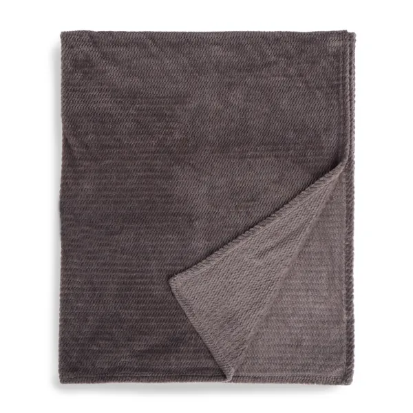 Kirklands Gray Dreamy Plush Ribbed Throw Kirklands Gray Dreamy Plush Ribbed Throw - Image 1