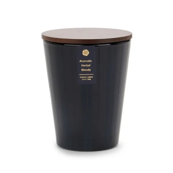 Kirklands Hollowed Woods Navy Stripe 2-Wick Jar Candle Kirklands Hollowed Woods Navy Stripe 2-Wick Jar Candle - Image 1