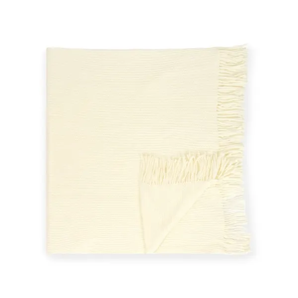 Kirklands Ivory Ribbed Chenille Fringe Throw Kirklands Ivory Ribbed Chenille Fringe Throw - Image 1