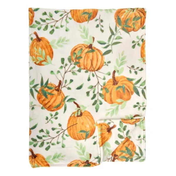 Kirklands Leanna Pumpkin Plush Throw Blanket Kirklands Leanna Pumpkin Plush Throw Blanket - Image 1
