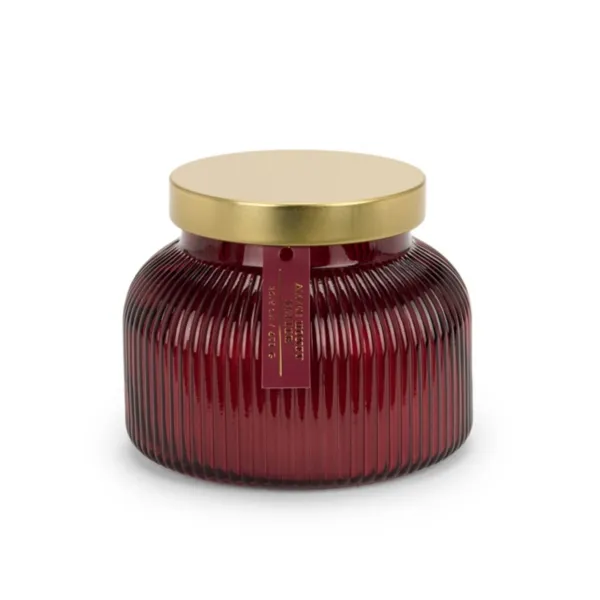 Kirklands Maroon Burgundy 16.7oz Ribbed Jar Candle Kirklands Maroon Burgundy 16.7oz Ribbed Jar Candle - Image 1