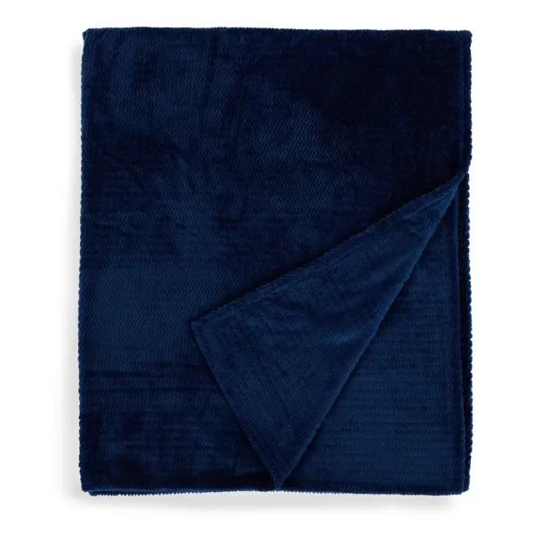 Kirklands Navy Dreamy Plush Ribbed Throw Kirklands Navy Dreamy Plush Ribbed Throw - Image 1