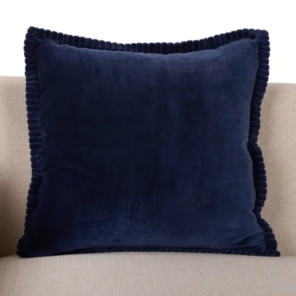 Kirklands Navy Terri Velvet Pillow, 20 in. Kirklands Navy Terri Velvet Pillow, 20 in. - Image 1