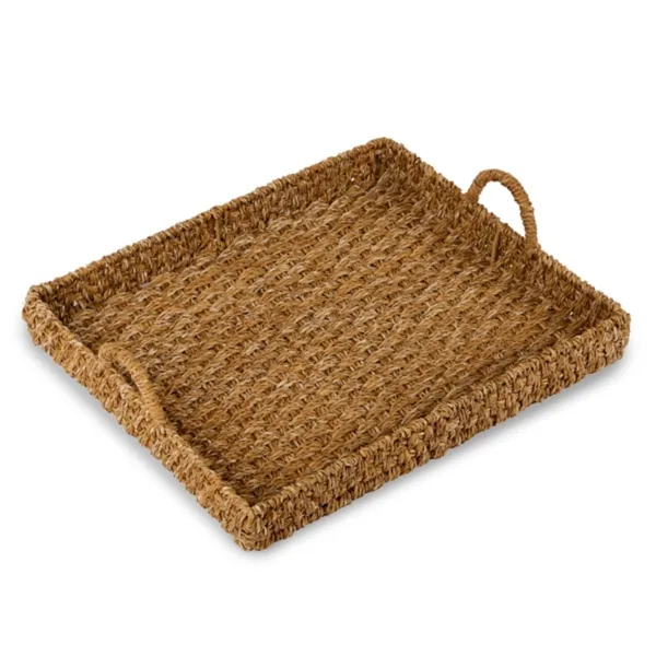 Kirklands Tan Rectangular Seagrass Handled Tray, 22.8 in. Kirklands Tan Rectangular Seagrass Handled Tray, 22.8 in. - Image 1