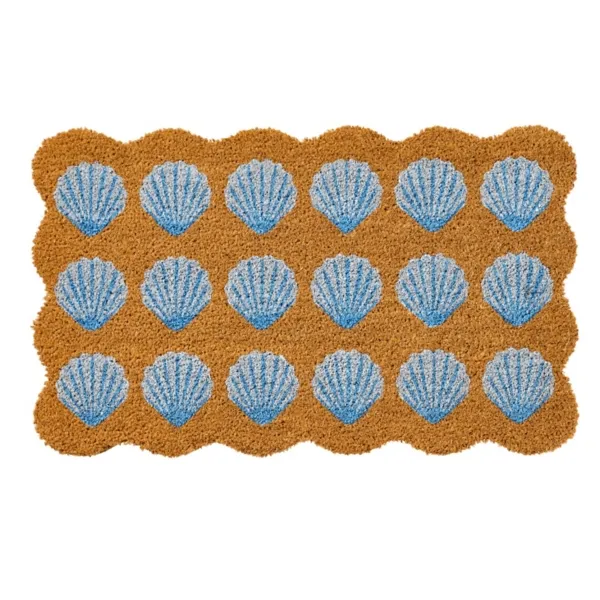 Kirklands Coastal Shell Scalloped Natural Fiber Doormat Kirklands Coastal Shell Scalloped Natural Fiber Doormat - Image 1