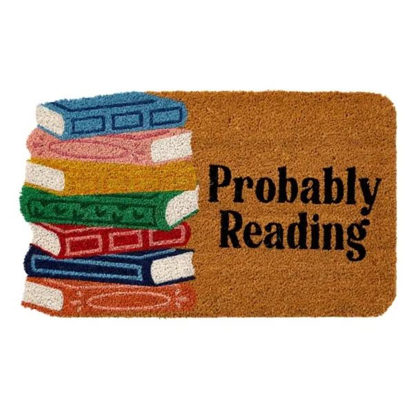 Kirklands Probably Reading Book Stack Doormat Kirklands Probably Reading Book Stack Doormat - Image 1