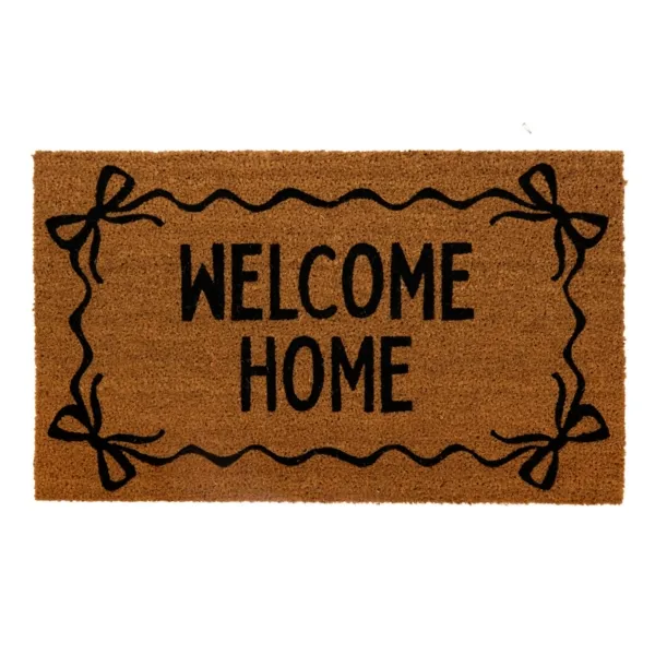 Kirklands Welcome Home Bow Natural Fiber Doormat Kirklands Welcome Home Bow Natural Fiber Doormat - Image 1