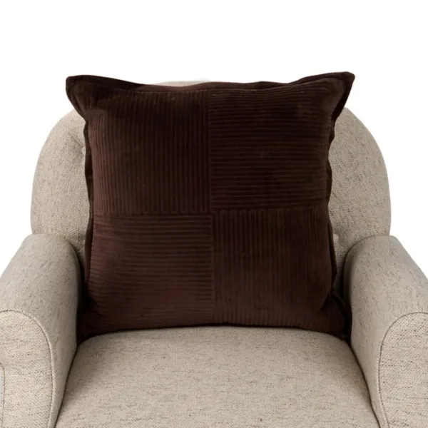 Kirklands Bronze Corduroy Geo Pillow, 20 in. Kirklands Bronze Corduroy Geo Pillow, 20 in. - Image 1