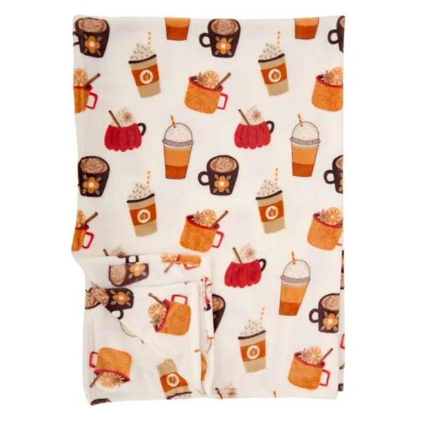 Kirklands Pumpkin Spice Latte Plush Throw Kirklands Pumpkin Spice Latte Plush Throw - Image 1
